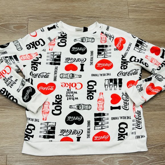 Coca-Cola Women’s Pullover Top  sweatshirt  Sz Small - Picture 7 of 9